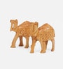 Brown Wood Handicraft Camel Figurine