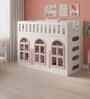 Little Library Loft Bed In Pink Colour