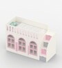 Little Library Loft Bed With Staircase Storage In Pink Colour