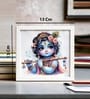 White Little Krishna Mini Table Frame 5 X 5 Inch