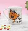 Little Miss Fun 330ml White & Orange Ceramic Coffee Mug