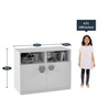 Little-Monsters Storage with Shelves Cabinet in White Colour