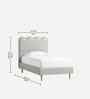 Little Palace Velvet Suede Kids Toddler Bed With Box Storage In Ivory Colour