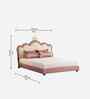 Little Queen Leatherette Kids Twin Bed In Pink And White Colour