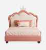 Little Queen Leatherette Kids Twin Bed With Hydraulic Storage In Pink And White Colour