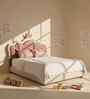 Little Queen Leatherette Kids Twin Bed With Hydraulic Storage In White And Pink Colour