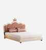 Little Queen Leatherette Kids Twin Bed With Hydraulic Storage In White And Pink Colour