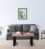 Live Edge Solid Wood Coffee Table In Natural Finish And Black Colour