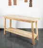 Live Edge Solid Wood Console In Natural Finish