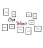 Live Music Plaque (Set Of 10) Black MDF Collage Photo Frames