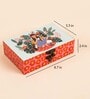 Red Mdf Live Slow Waterproof Canvas Trinket Decorative Box