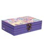 Purple Mdf Live To Travel Canvas Storage Decorative Box