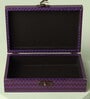 Purple Mdf Live To Travel Canvas Storage Decorative Box