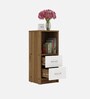 Livi Bedside Table in Lyon Teak & White Finish With 2 Drawers