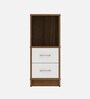 Livi Bedside Table in Lyon Teak & White Finish With 2 Drawers