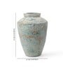 (1Pc) Teal Green Terracotta Decorative Vase For Room Decor Aesthetic