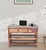 Livo Solidwood Console Table With 3 Drawer In Honey Color