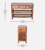 Livo Solidwood Console Table With 3 Drawer In Honey Color