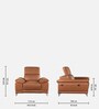 Lizbon Fabric 1 Seater Motorized Recliner with USB Port  In Tan Colour