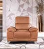 Lizbon Fabric 1 Seater Motorized Recliner with USB Port  In Tan Colour