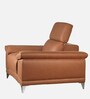 Lizbon Fabric 1 Seater Motorized Recliner with USB Port  In Tan Colour