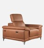Lizbon Fabric 1 Seater Motorized Recliner with USB Port  In Tan Colour