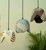 Lleida Brown and Off White Teracotta Handcrafted Contemporary Cluster Hanging Lights