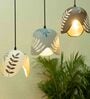 Lleida Brown and Off White Teracotta Handcrafted Contemporary Cluster Hanging Lights