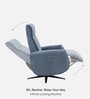 Lloyd Swivel 1 Seater Motorized Recliner In Blue Color