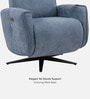 Lloyd Swivel 1 Seater Motorized Recliner In Blue Color