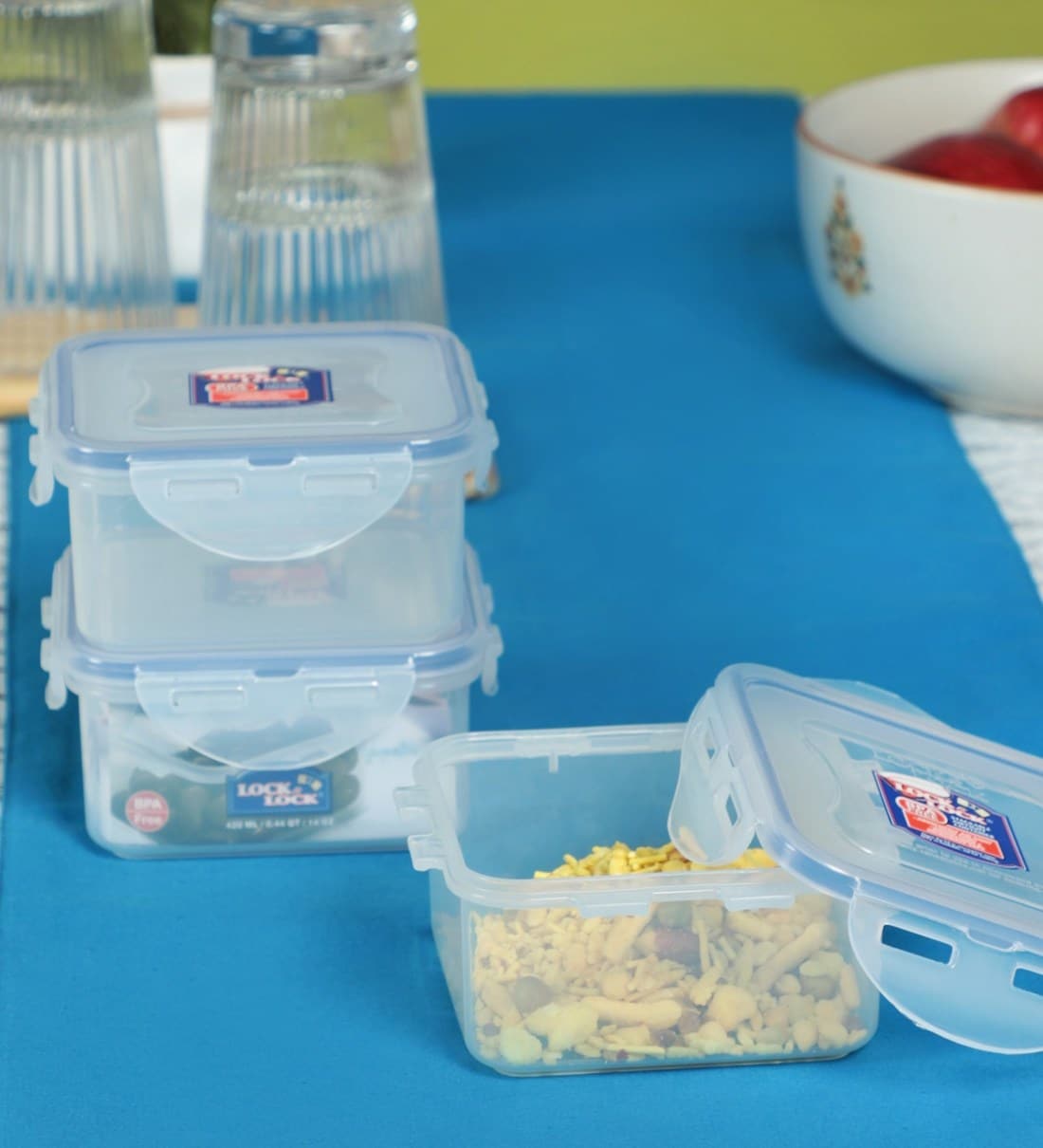 Buy 420 Ml Plastic Storage Container Set of 3 By Lock & Lock Online