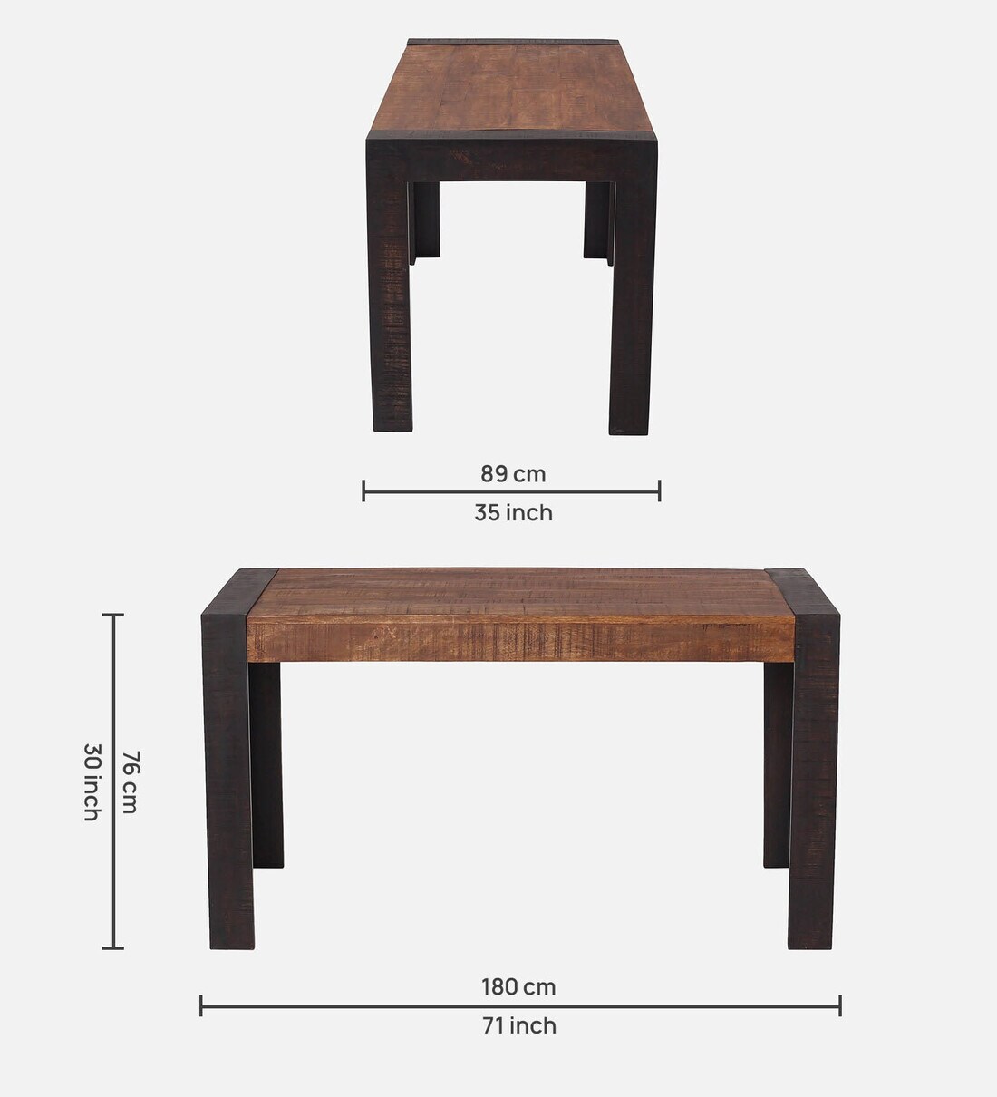 Buy Loft Solid Wood 8 Seater Dining Table in Natural Finish by Star