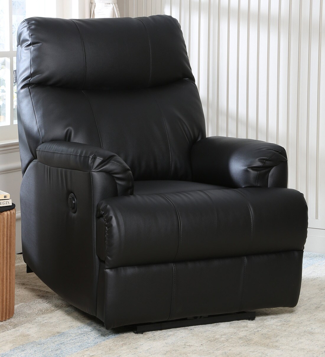Buy Carol 1 Seater Recliner in Black Colour by Recliners India Online