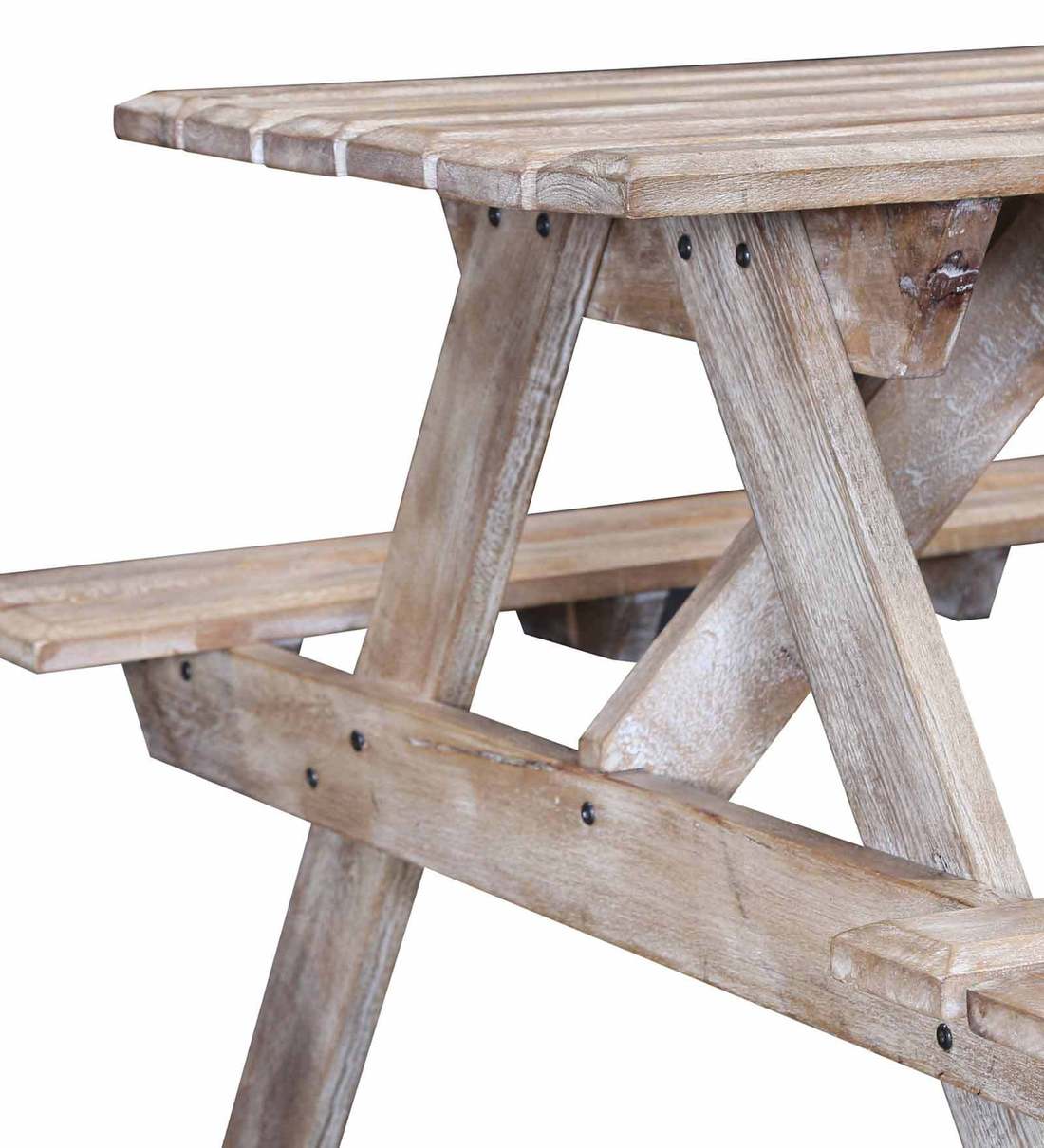 Buy Lomira Solid Wood 4 seater Patio Dining Set in Distress Finish Bohemiana By Pepperfry