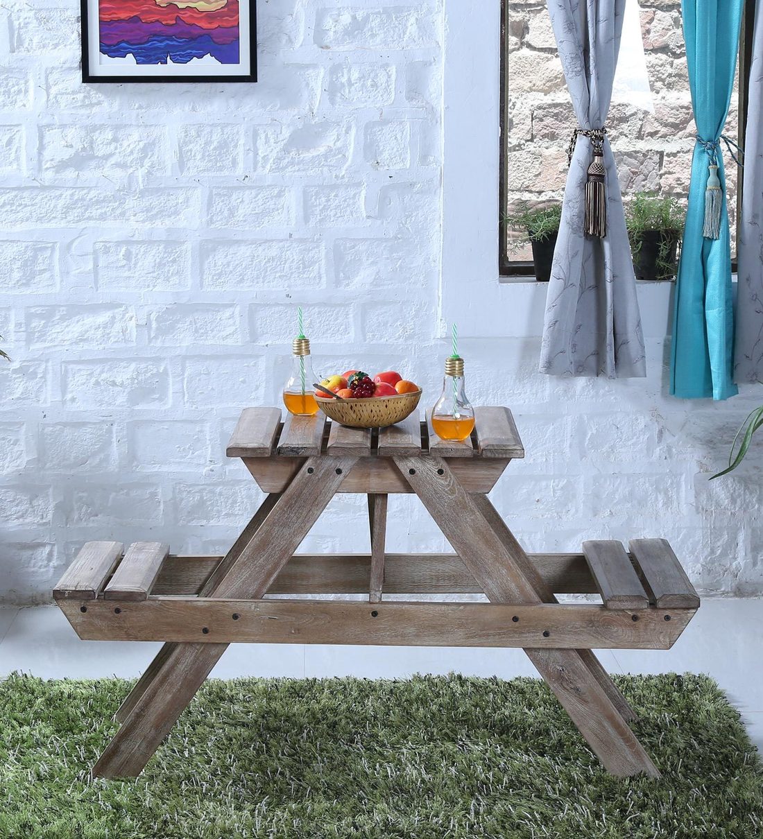 Lomira Solid Wood Seater Patio Dining Set In Natural vrogue.co