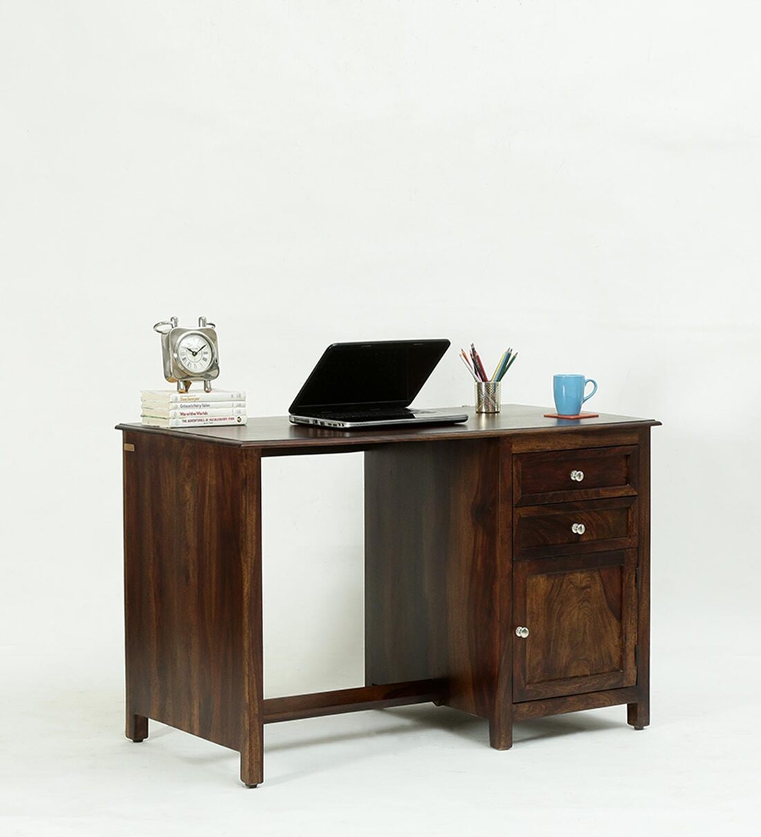 Buy Lompoc Sheesham Wood Study Table In Provincial Teak Finish Online