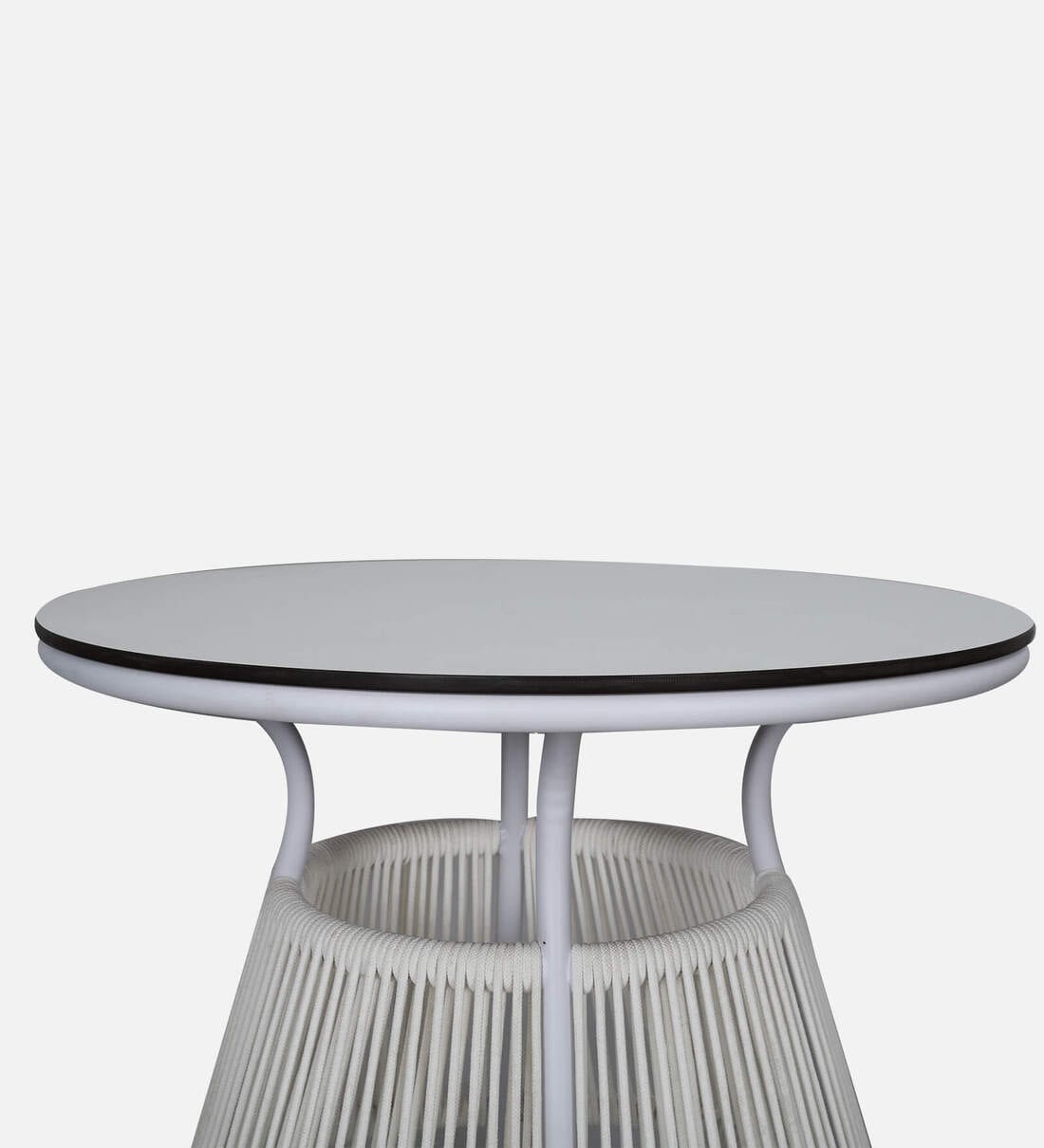 Axle Steel & Braided Rope Outdoor Table In Thbeige Finish