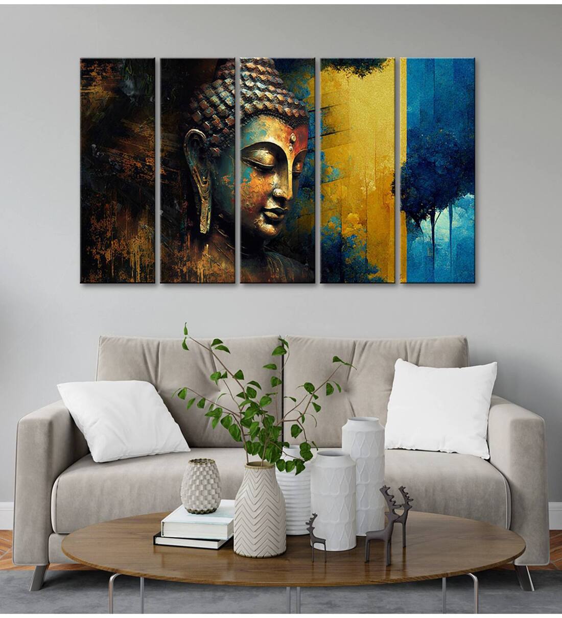 Buy Lord Buddha Face Art Art Panels at 5% OFF by 999Store | Pepperfry