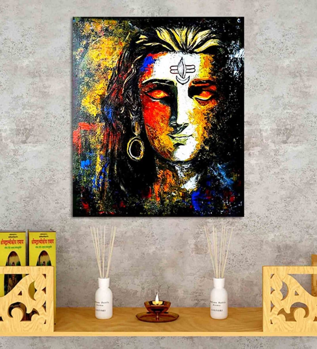 glass paintings of lord shiva