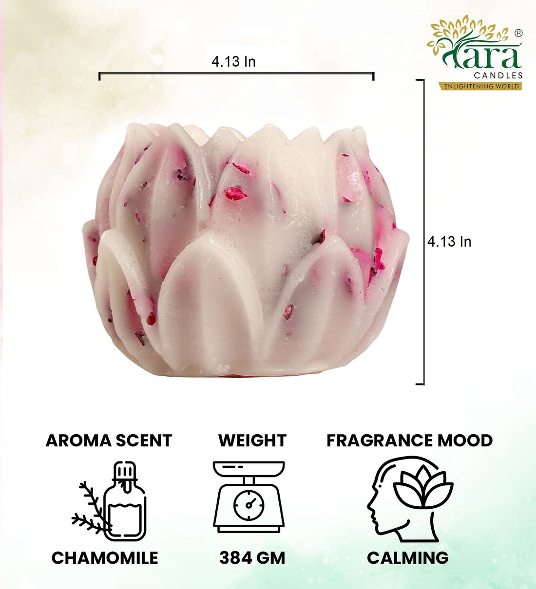 Buy Lotus Scented Jar Candle Mahalaxmi Collection by Tara Enlightening