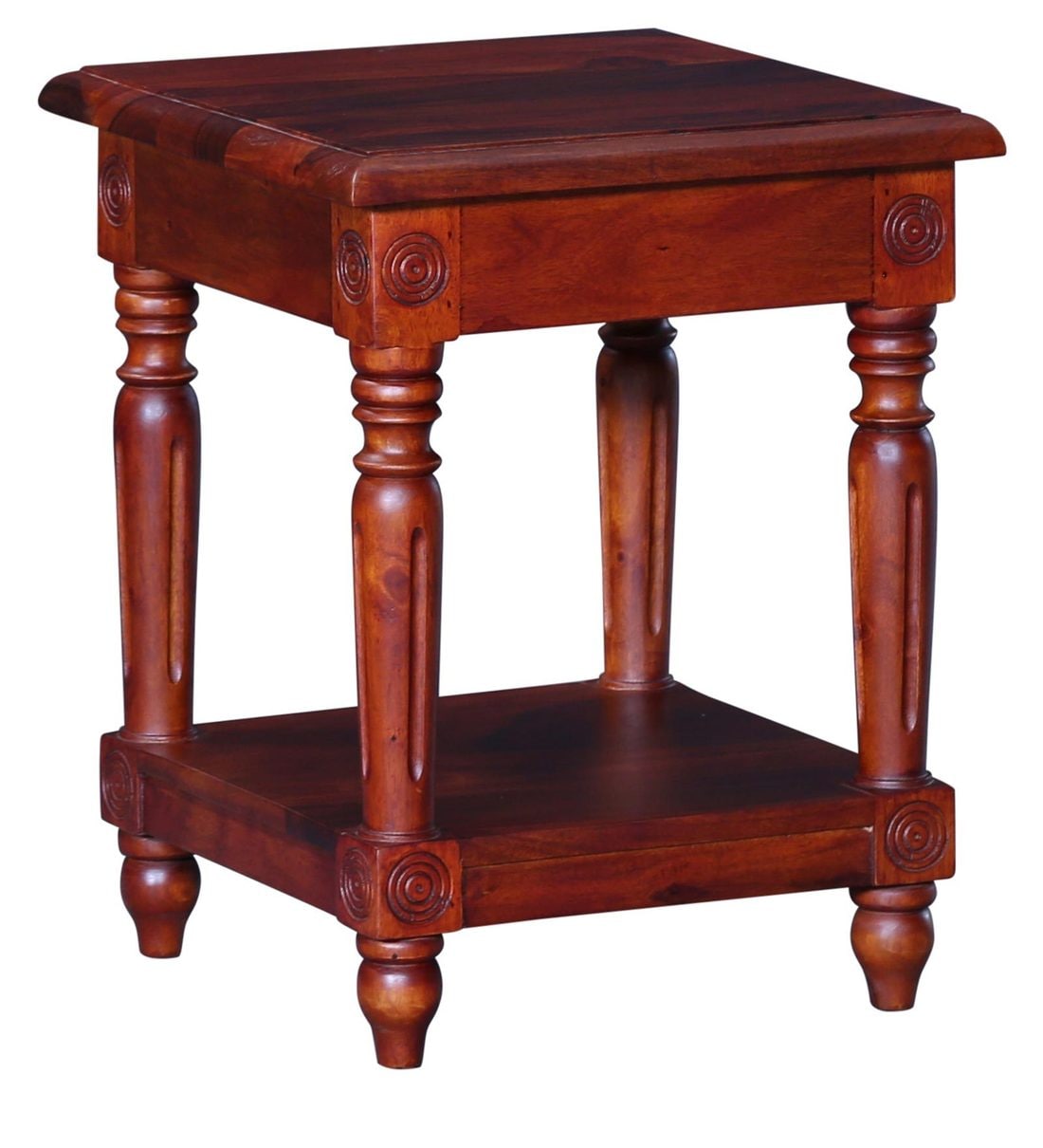 Buy Louis Solid Wood End Table In Honey Oak Finish By Amberville Online