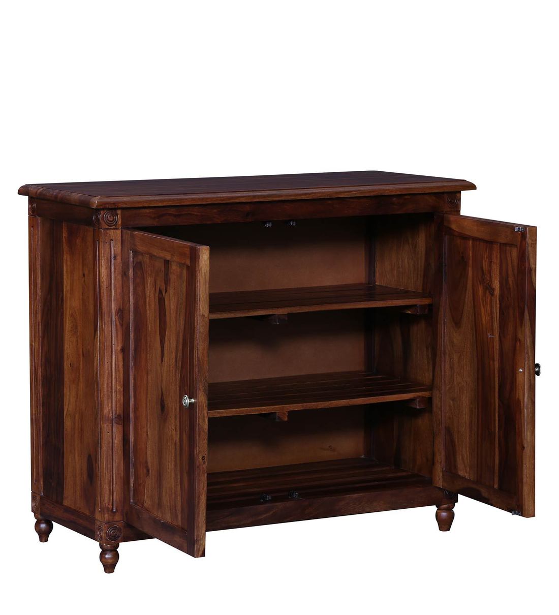 Buy Louis Solid Wood Shoe in Provincial Teak Finish By