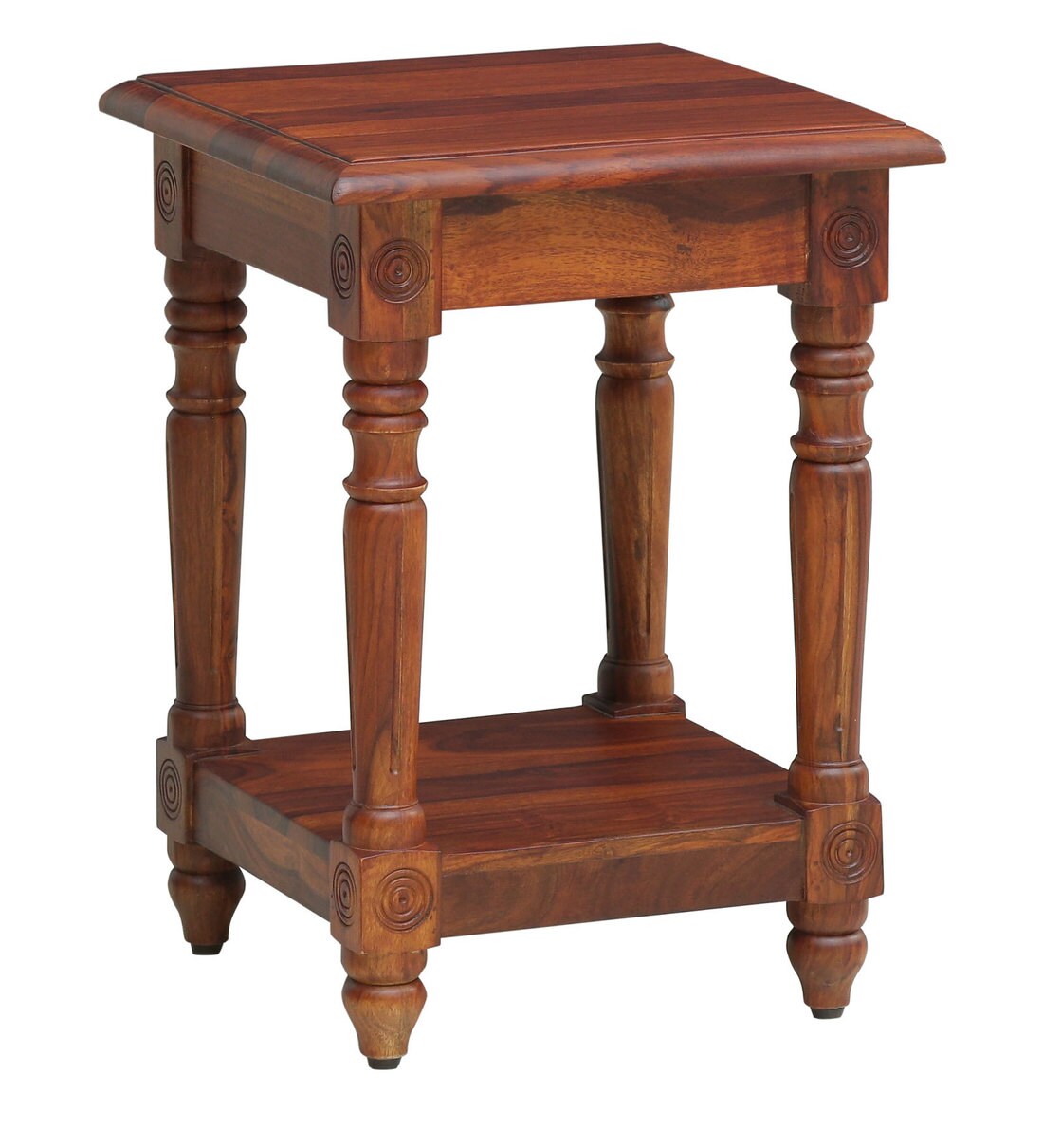 Buy Louis Solid Wood End Table In Honey Oak Finish By Amberville Online