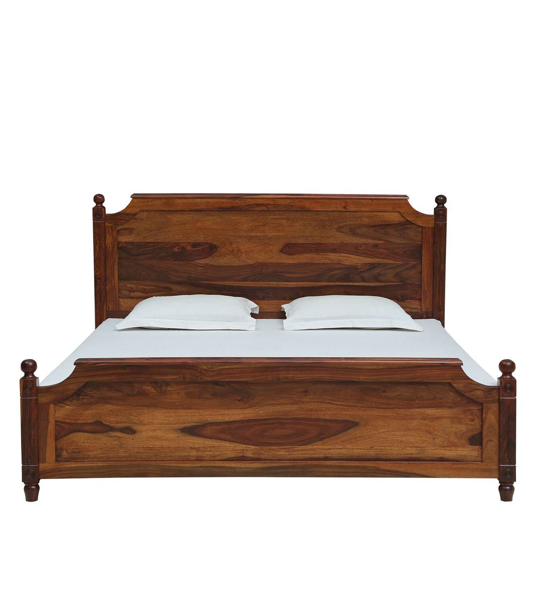 Buy Louis Solid Wood King Size Bed In Honey Oak Finish By Amberville