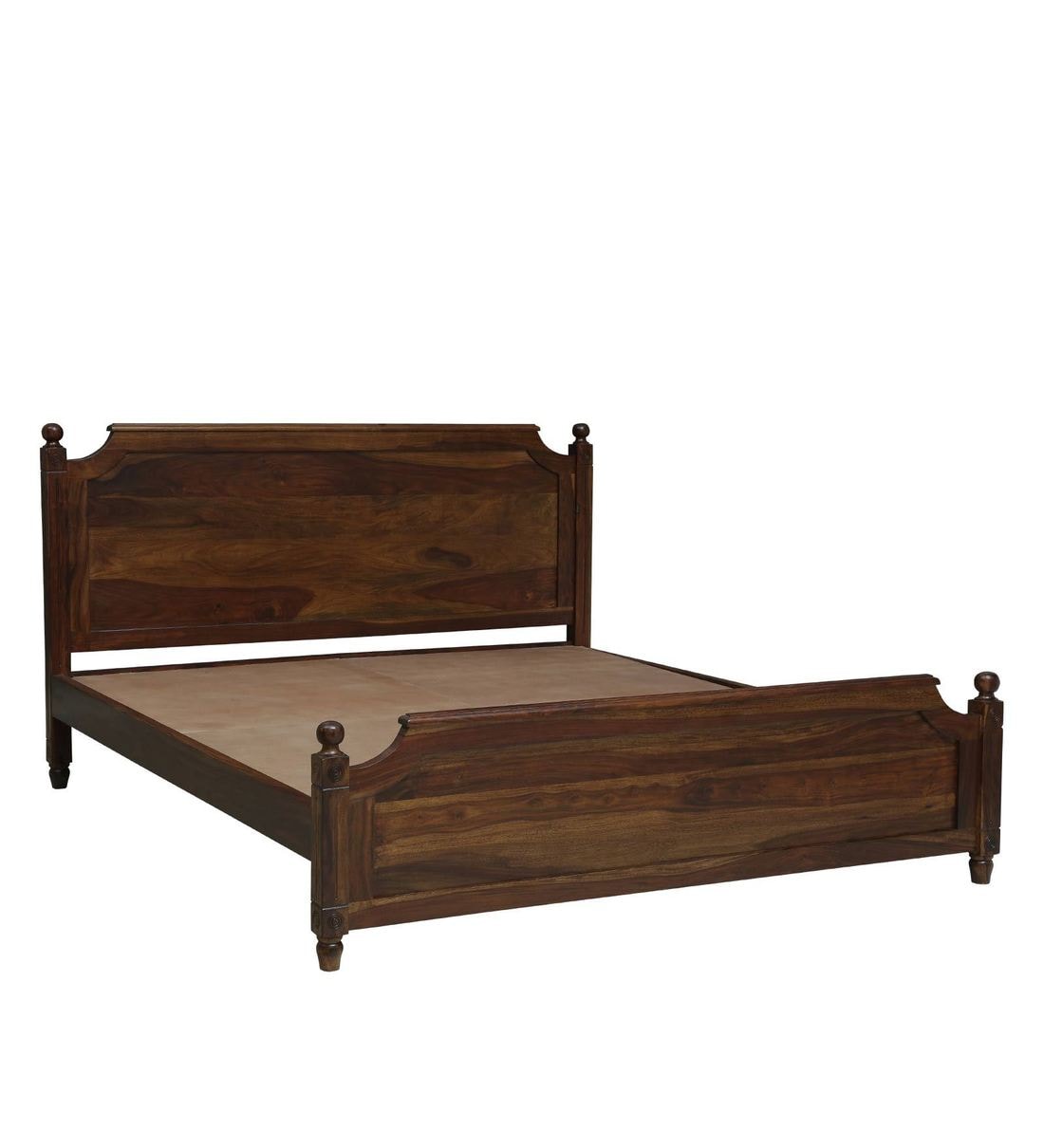 Buy Louis Solid Wood King Size Bed In Provincial Teak Finish By