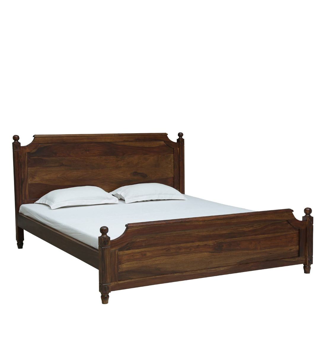 Buy Louis Solid Wood King Size Bed in Provincial Teak Finish