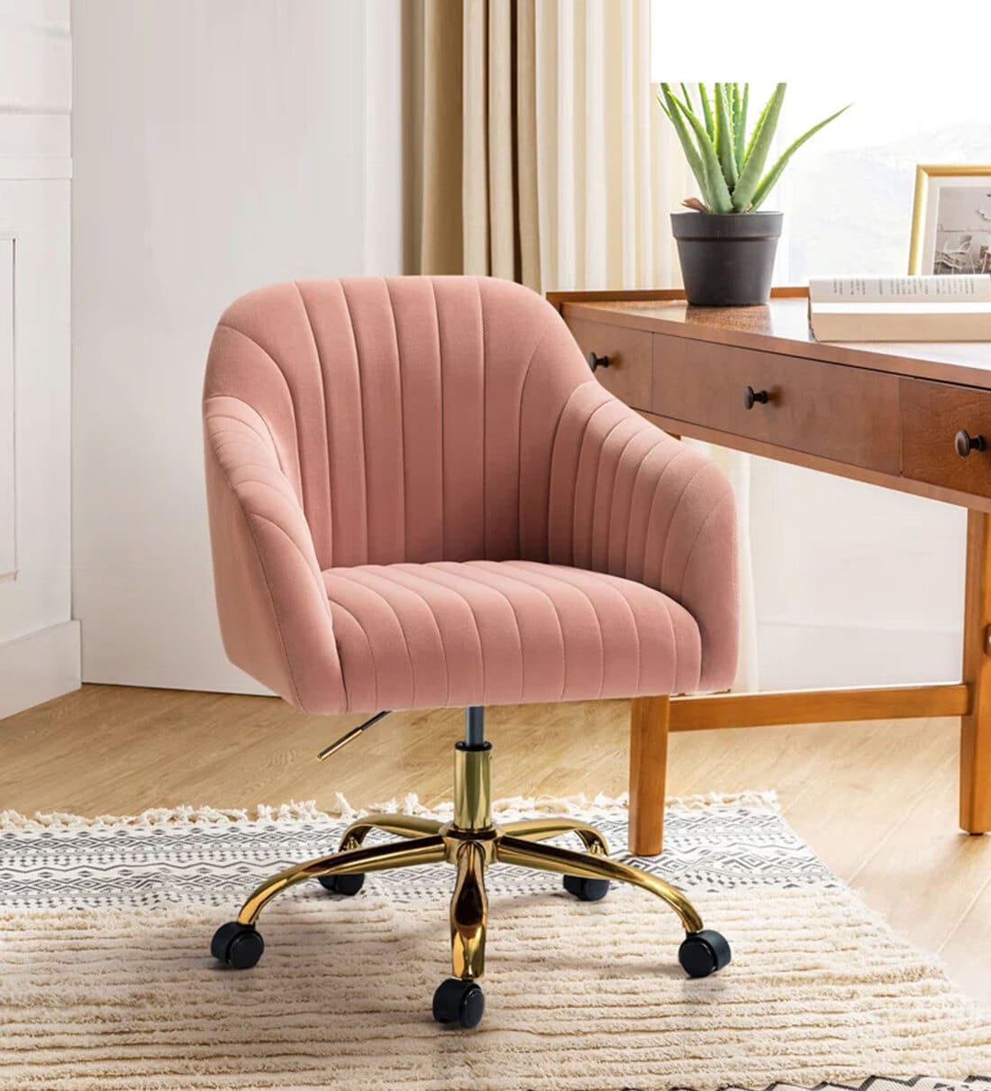 Louise task best sale chair pink