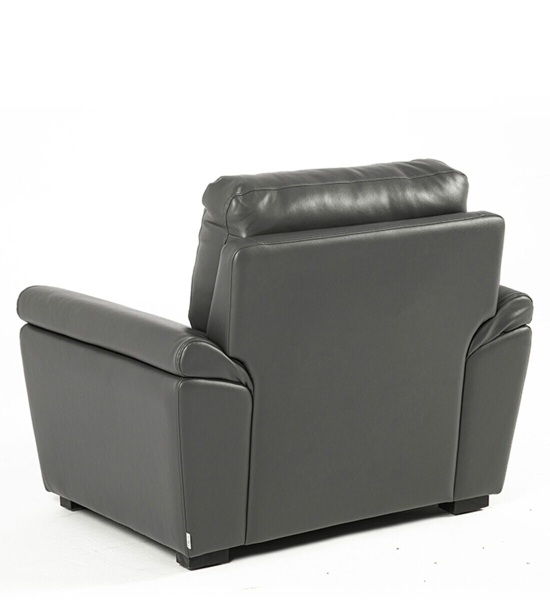 Buy Lounger Leatherette 1 Seater Sofa in Grey Colour by Wakefit Online