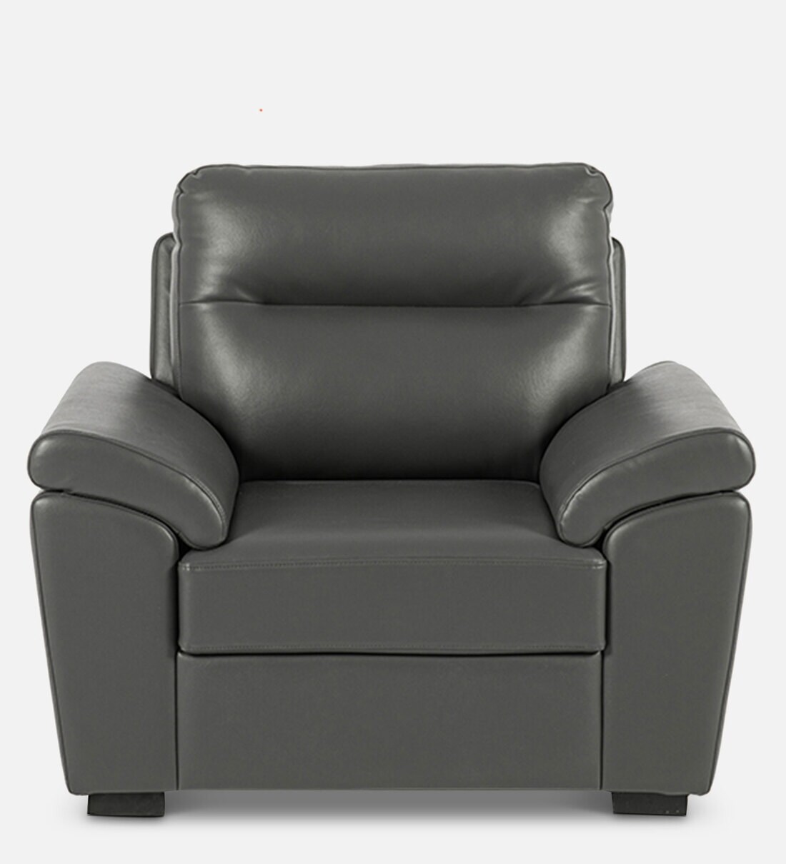 Buy Lounger Leatherette 1 Seater Sofa in Grey Colour by Wakefit Online