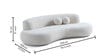 Loca Boucle 3 Seater Sofa In White Colour